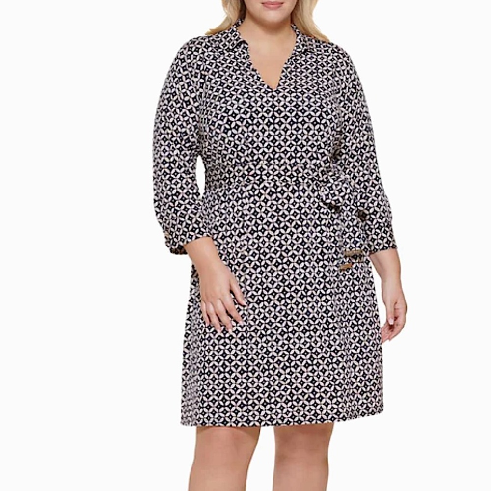Tommy Hilfiger Fit and Flare Print Dress Size 20W NWT